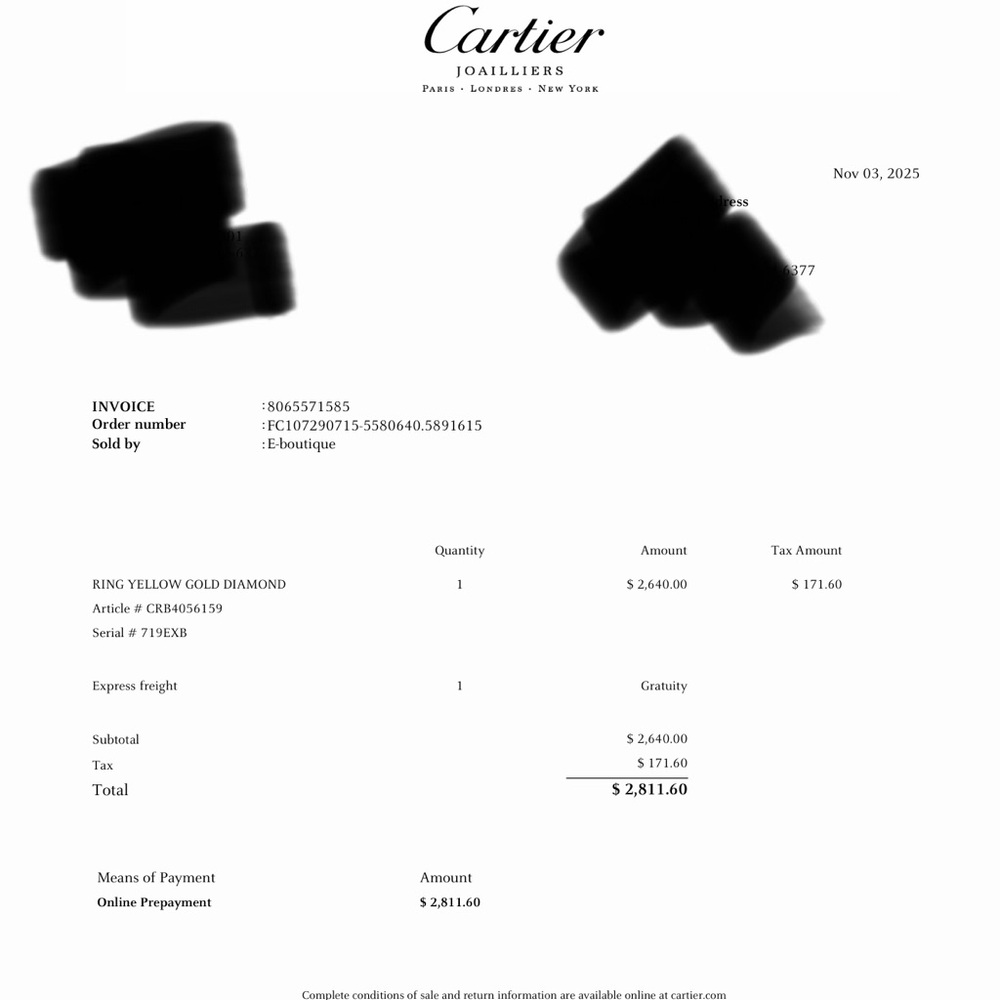 EUC AUTHENTIC CARTIER LOVE RING SMALL MODEL- 1 diamond 8 3/4 - Picture 13 of 16